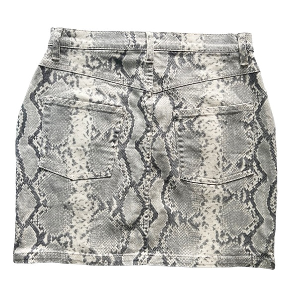 Aritzia Wilfred Free Kelsey Python Denim Mini Skirt | 6 - Picture 3 of 5